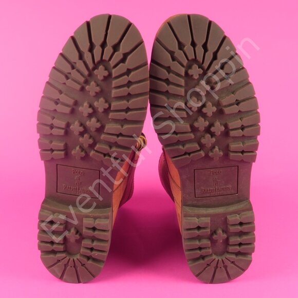 Polo Ralph Lauren Boots Mens 11D Brown Ranger Suede Buckle Strap - Picture 8 of 16